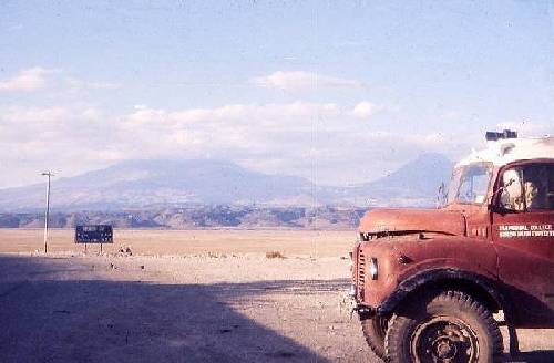 Albert at Turko-Iranian border, Mount Ararat in background